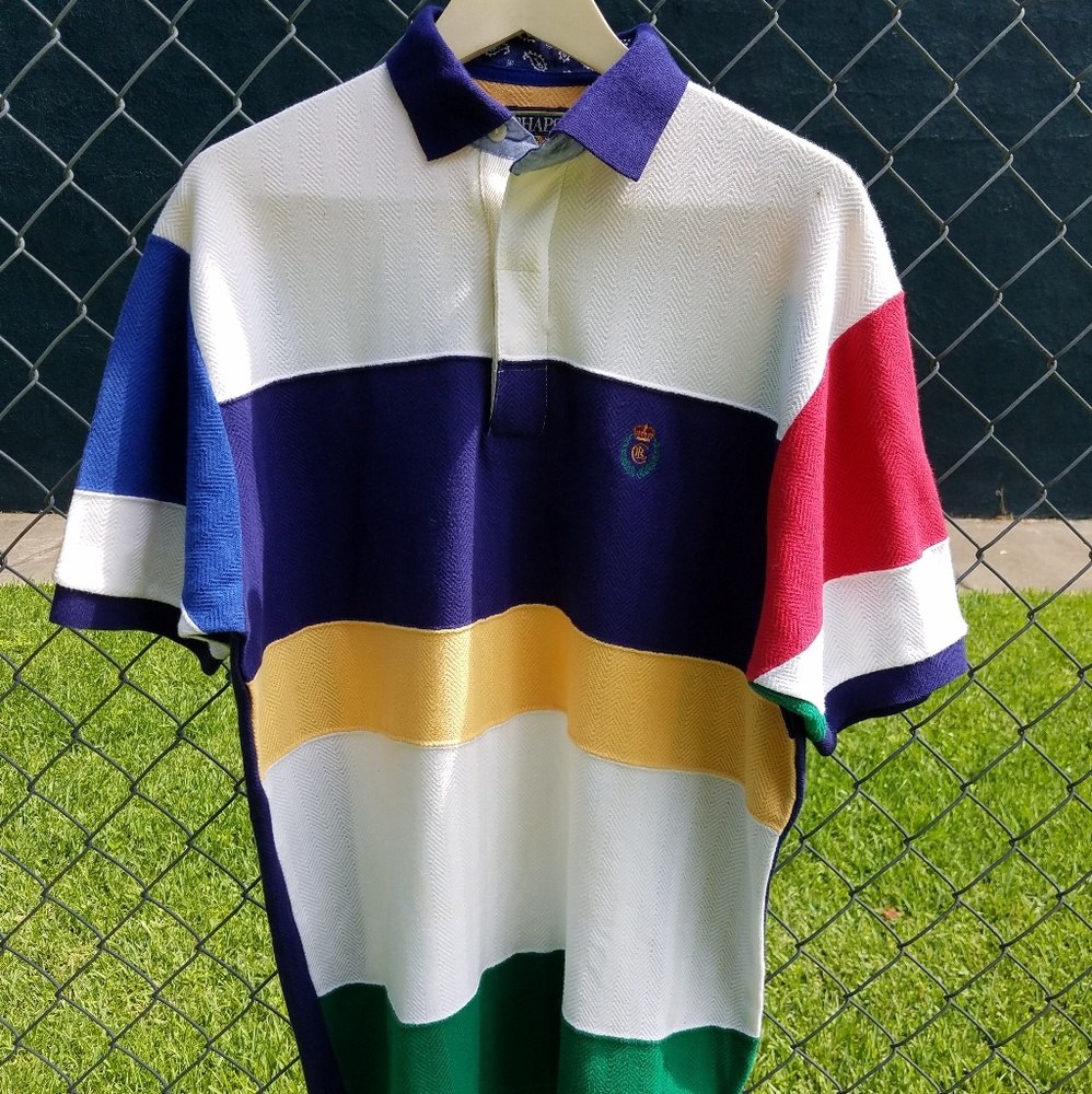 Vintage Color Block Chaps Ralph Lauren Polo Shirt